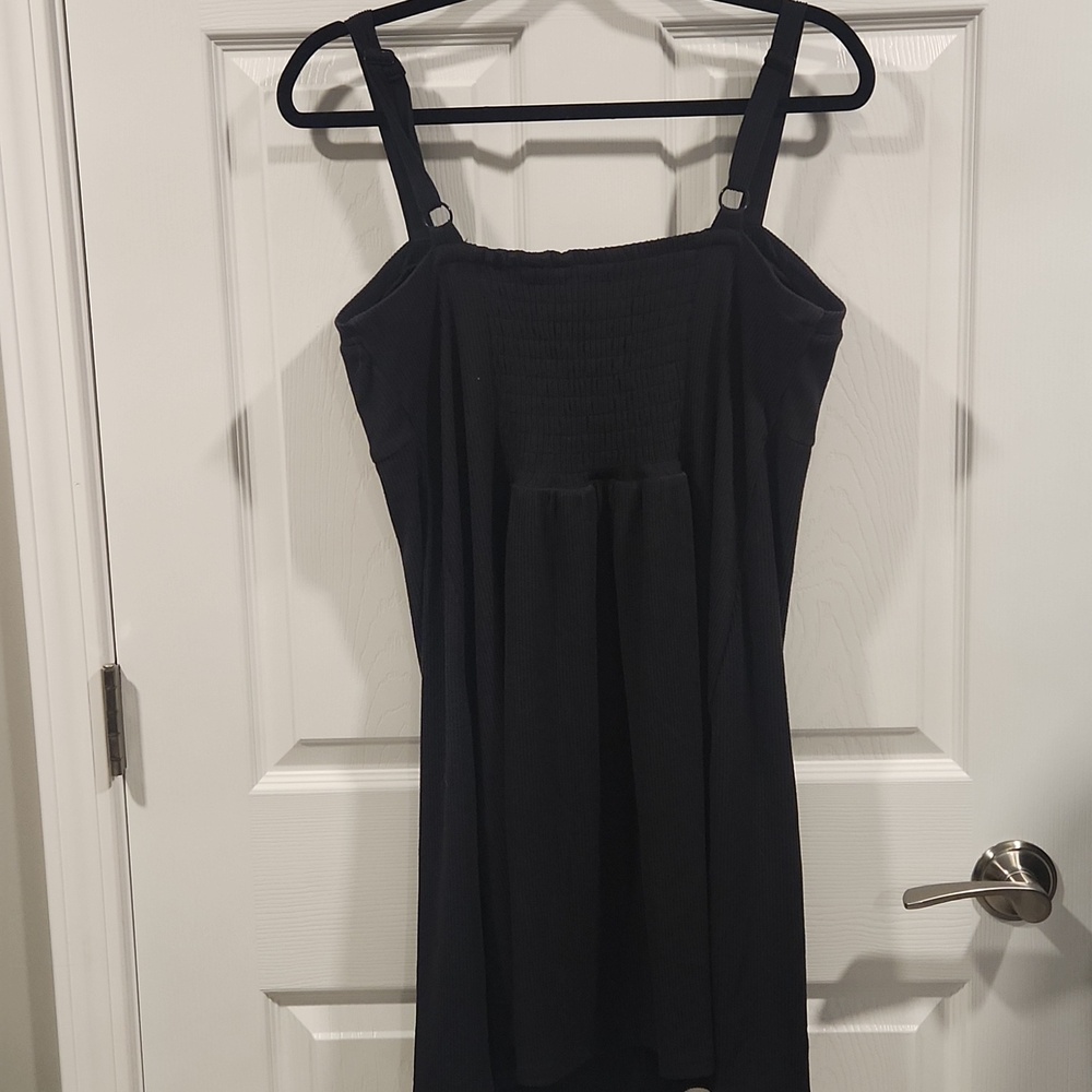 No Boundaries Black Mini Dress with Buttons - Picture 4 of 6